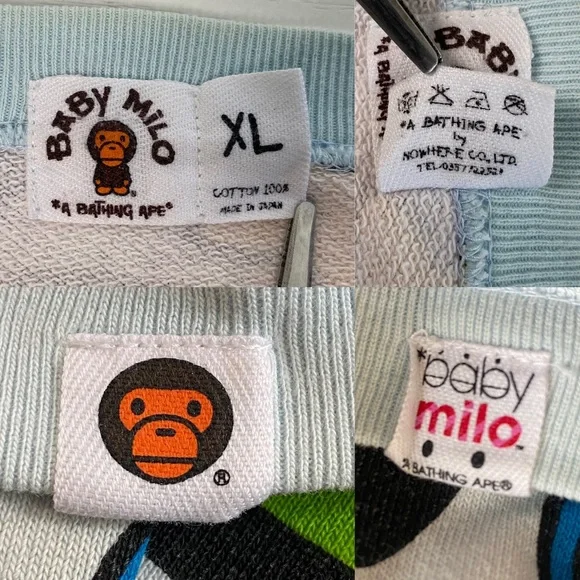 Vintage A Bathing Ape (Bape) Baby Milo x Kaws XL Animal Kingdom Sweater Rare - Picture 7 of 12